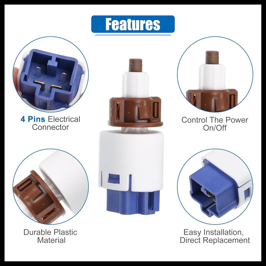 Brake Light Switch Stop Lamp Switch Replacement for Toyota 4Runner 2003-2013 for Toyota Avalon 2005-2012 No.84340-69015/84340-09010/84340-09020