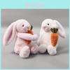 Easter Bunny Plush Toy With Floppy Ears And Carrot For Kids Nursery Decor