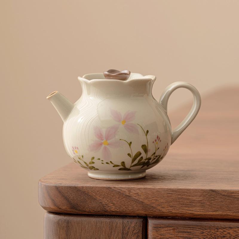 Small Daisy Teapot To Make Tea Household Bud Pot Chinese Ceramic Kung Fu Tea Set Single Pot Tea Maker
