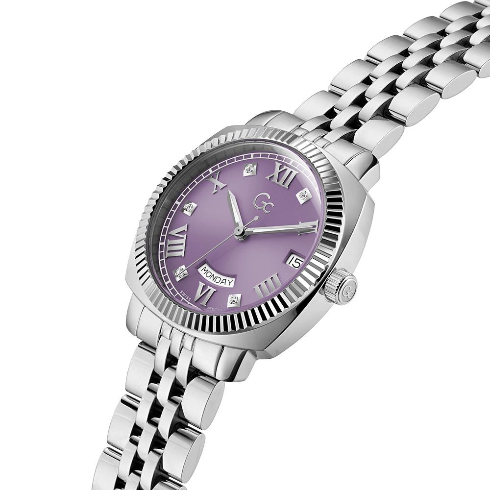 Jissisigye Silver Purple Flare Cushion Lady (Z44005L3) Women'S Watch