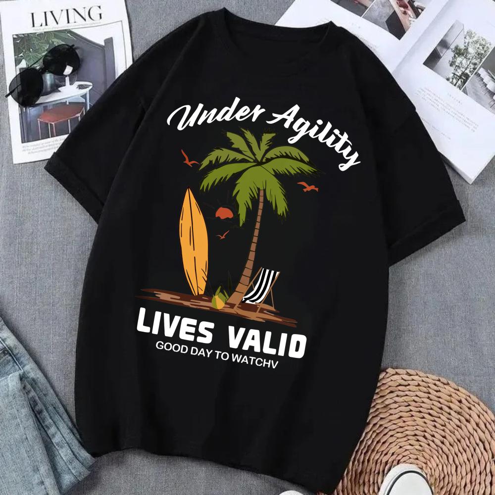 

Vintage Women Tshirt Galafonia Coconut Palm Printed Tee Shirt Summer Comfortable Loose Tops Street Fashion Female Clothes 2XL