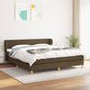Vidaxl Continental Bed with Mattress, Brown, Fabric, 180X200 Cm