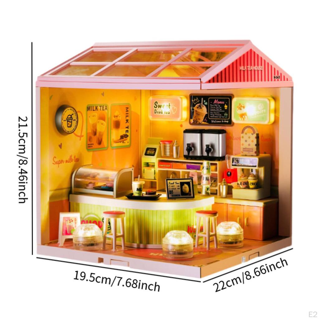 Craft Doll Houses with Furniture Tiny House Diorama for Teens And Kids