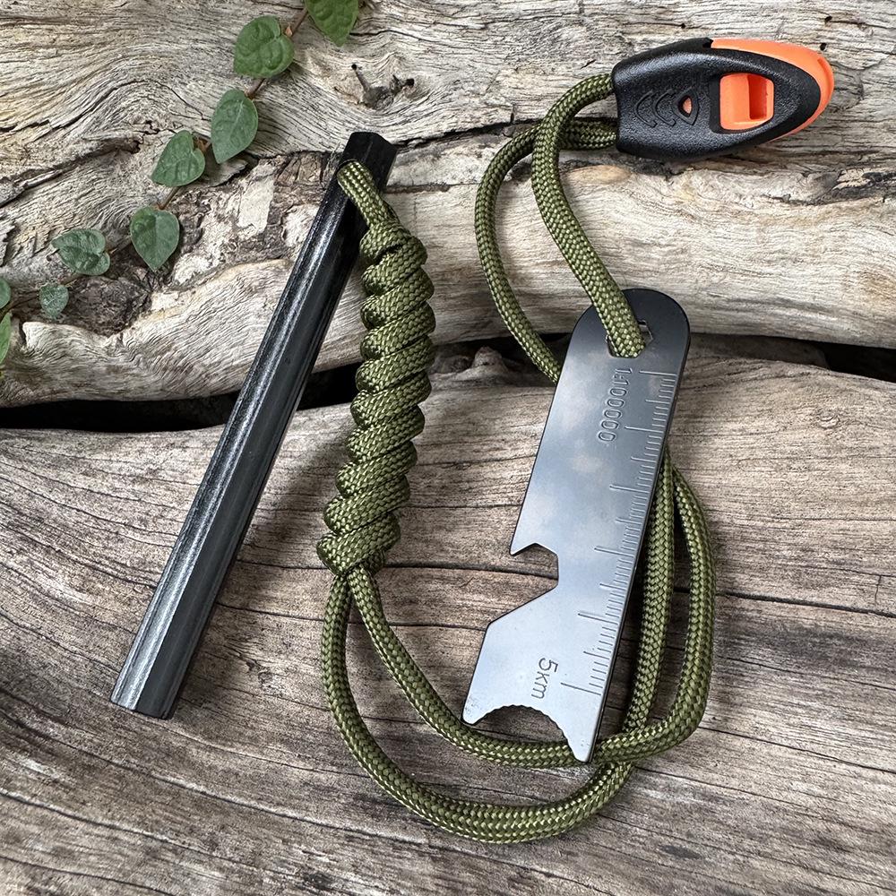 Hexagonal Magnesium Fire Starter Rod with Scraper for Outdoor and Wilderness Survival
