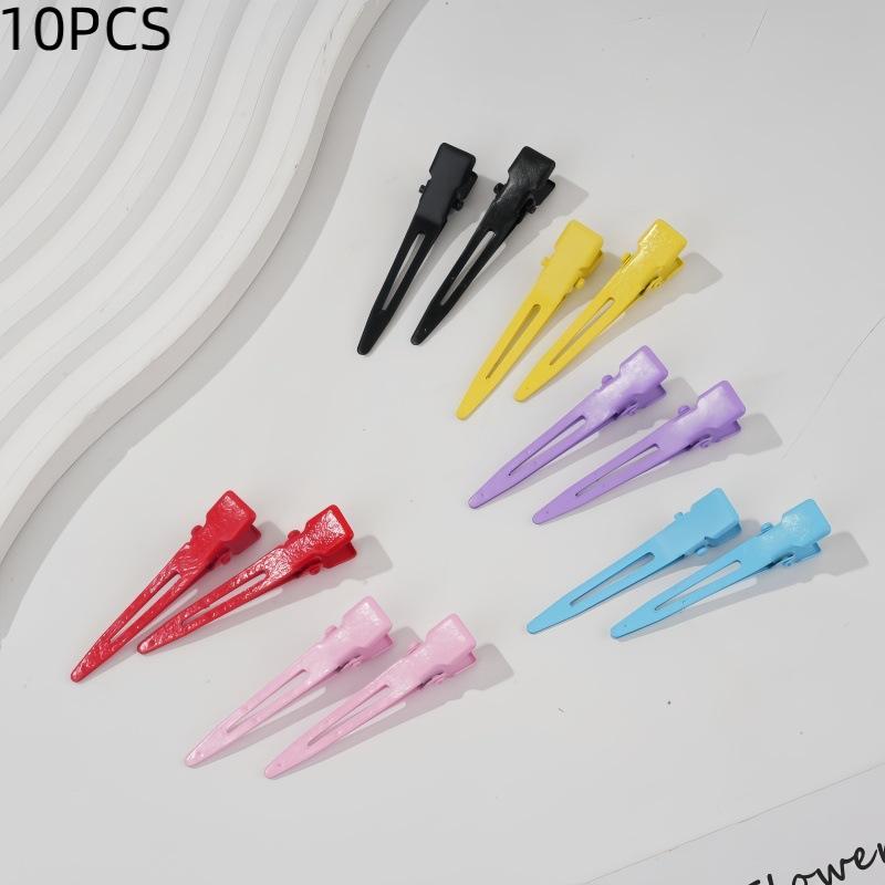 10Pcs Macaron Duckbill Hair Clips Nonslip Alligator Hair Clips Barber Salon Styling Dying Hair Accessories