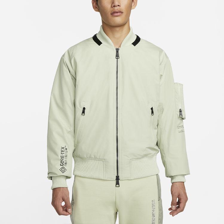 Jordan Pocket Zip-Up Short Jacket Cotton Coat Men Outerwear Green DJ0233-371