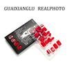 ABS Christmas Fake Nail 24PCS Santa Snowflake Glitters Design Holiday Party Press On Nail For DIY Manicure Comfort Wear