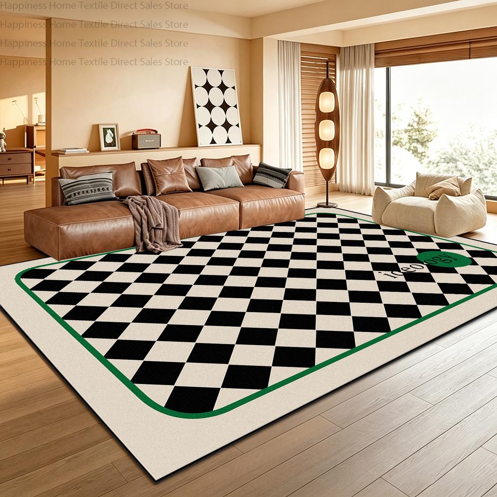 Modern Retro Geometric Living Room Area Carpet Decoration Home Anti Slip Washable Bedroom Cloakroom Mat Soft Plush Office Rug