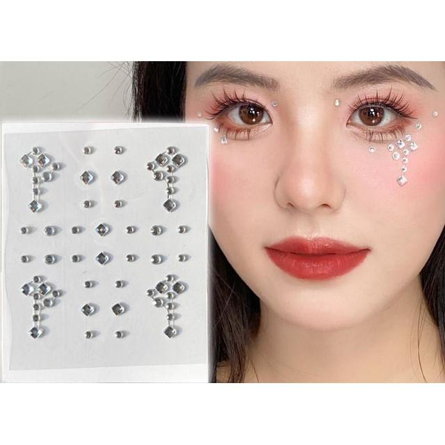 

denivyse - Наклейка для макіяжу очей з стразами на клейовій основі