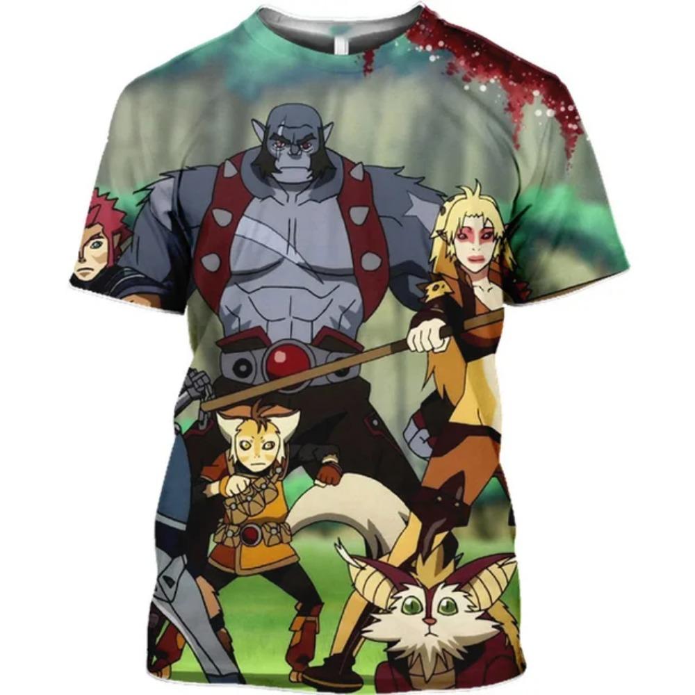 2026 Sommer Anime T-Shirt Thundercats 3D-Druck Herren Damen Mode Übergroß Kinder Junge Kawaii T-Shirts Tops Mädchen Herrenbekleidung
