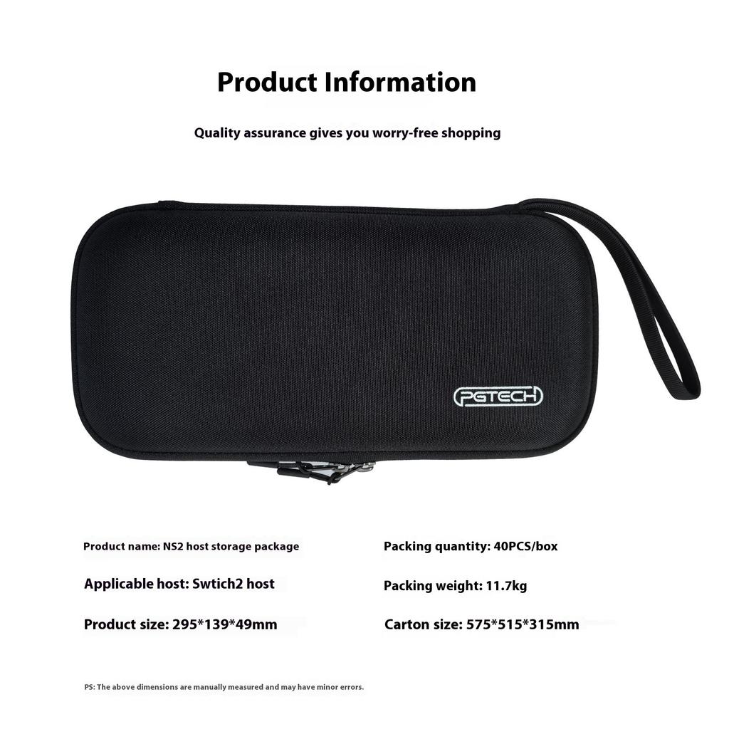 PGTECH GP-373 For Nintendo Switch 2 Console Carrying Case Zipper Protective Bag with Game Card Storage Interlayer