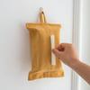 Elegant Fabric Tissue Box Cover with Hanging Rope Wall Mounted Napkin Dispenser Paper Towel Holder for Home and Office