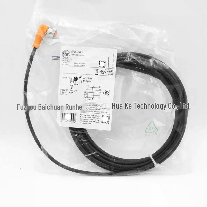 New EVC548 IFM Sensor Accessories with High-Protection Socket Cable - Inquire Now EVC548