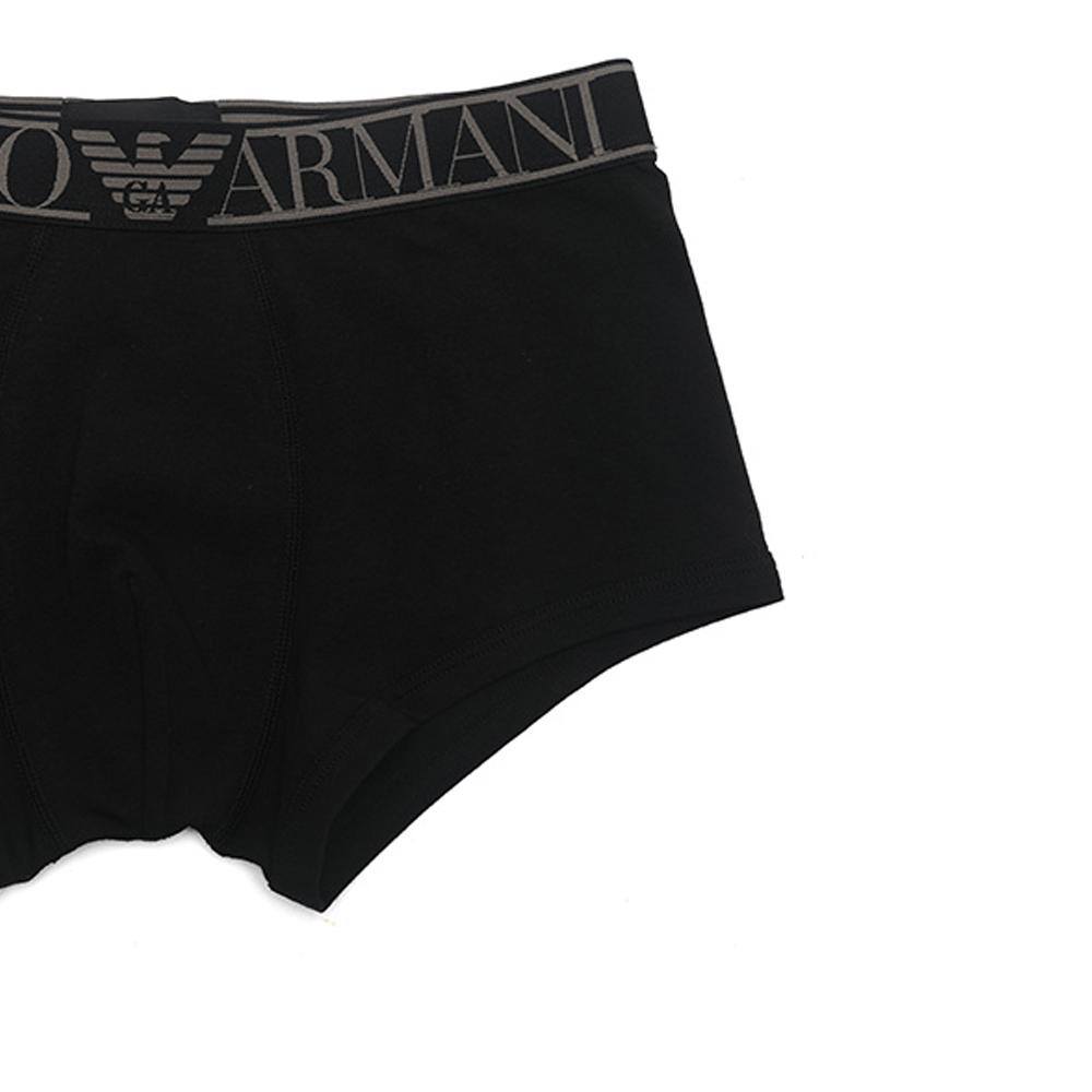 Emporio Armani FW22 Letter Logo Jacquard Waistband Boxer Briefs Men underwear Black 1113892-F7290-0020