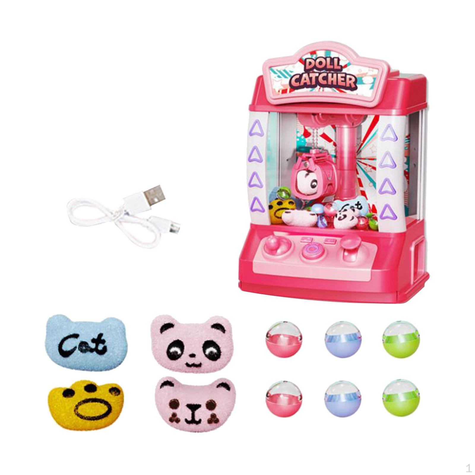 

Arcade Candy Capsule Claw Game Prizes Toy, Electronic Small Toys, Machine for Pink 4 Dolls