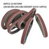 60Pcs 13x457mm Sanding Belt 40 60 80 120 180 240 Grits Abrasive For Black&Decker Power Files BD 280 282E 290 292E KA 290 292E