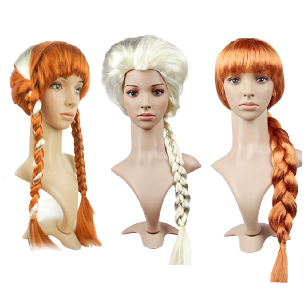 Cartoon Film Figure Cosplay Wig Synthetic Long Braid Wig Halloween Christmas Women Cosplay Party