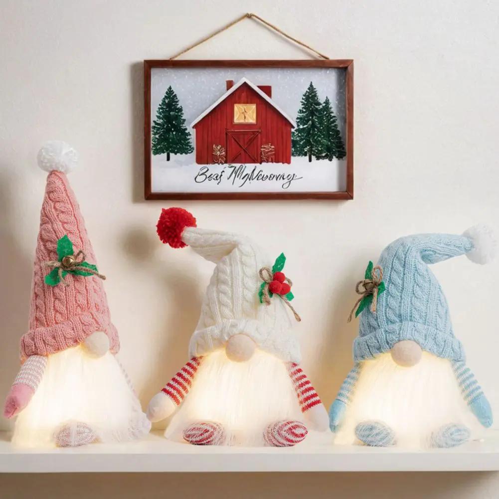 Weihnachtsdekorationen LED Wichtel Gesichtslos Puppe Nachtlicht für Zuhause Feiertag 2025 Weihnachtsornament Geschenk Navidad Neujahr 2025