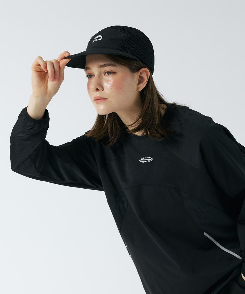 Sanlo [Unisex] Top Mesh Running Cap - Black