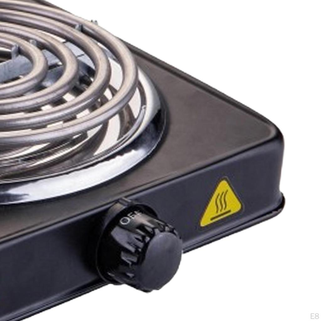 Tragbarer elektrischer Spulenbrenner mit Kontrollleuchten, praktisches Einzelkochfeld, 500 W, Weiß