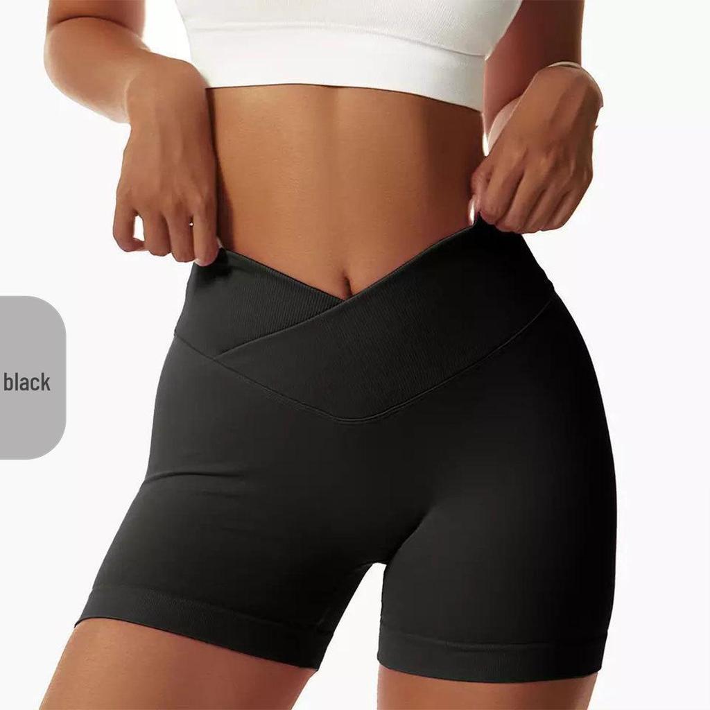 Women's High Waist Seamless Yoga and Running Shorts with Peach Lift