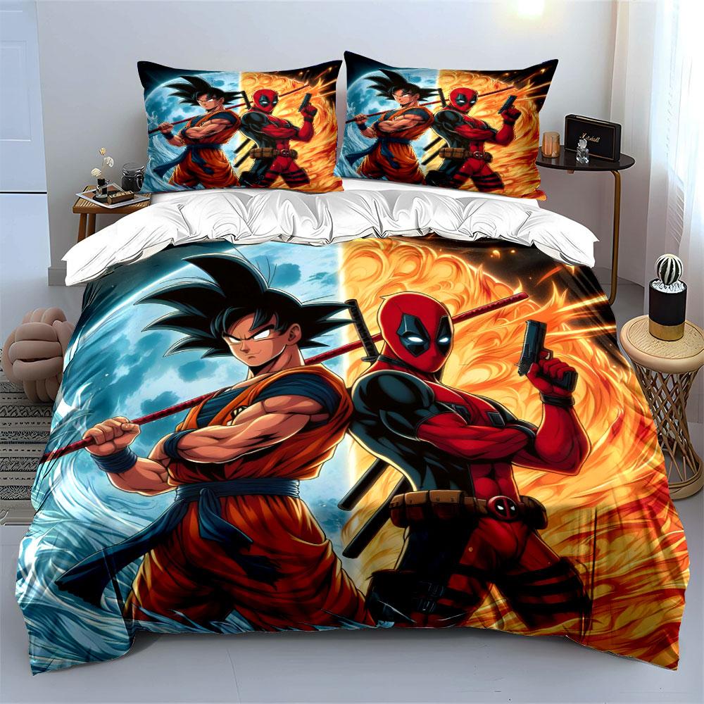 Heroes with fiery backdrop. Bedding sets Duvet cover sets Duvet covers Pillowcases(1*Duvet Cover 2*Pillowcases without duvet insert)