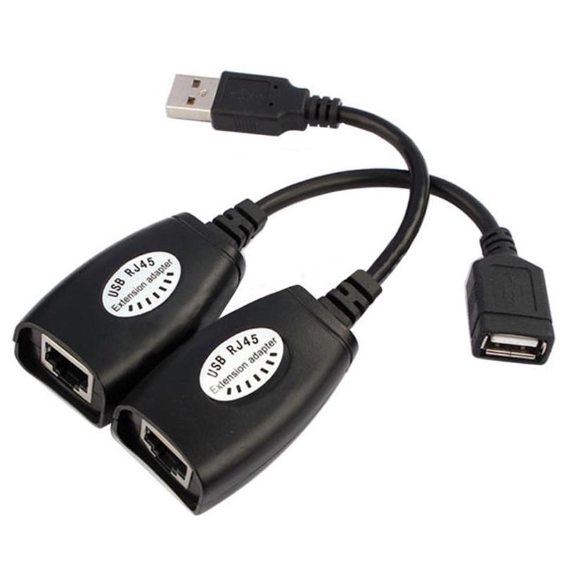 Usb Extension Ethernet Rj45 Cat5E/6 Cable Lan Adapter Extender Over Repeater