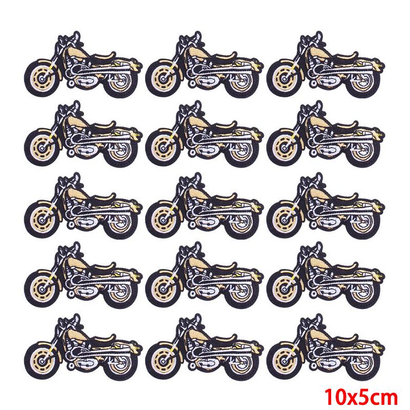 10 Pcs/lot Wholesale Embroidery Patch Iron On Patches For Clothing Patches On Clothes Jackets Decor Applique Sew Supplies