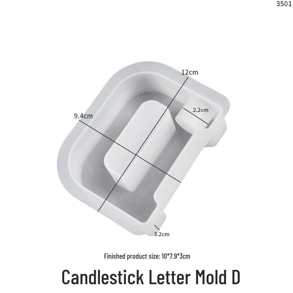 Poppy DIY Uppercase Letter Candle Holder Silicone Mold for Aroma Candles