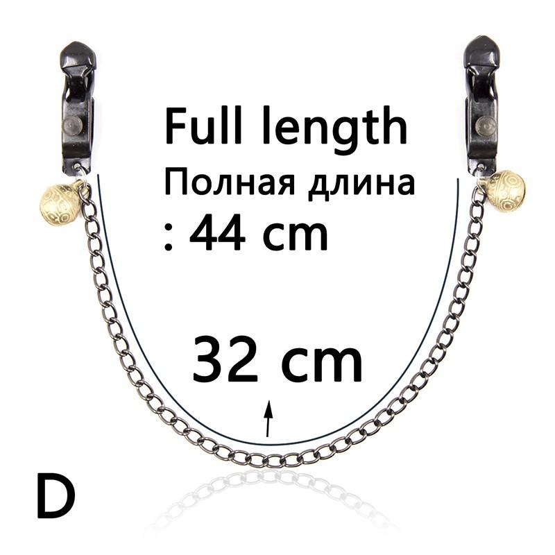 1 Pair Sexy Nipple Clamps Labia Clips With Chain Clip Sm Fetish Bust Massager Stimulate Sex Toy Flirt Bondage Exotic