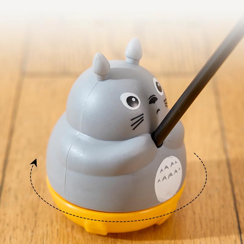 Cute Durable Cat Teaser Stick with Suction Plate Funny Long Pole Feather Rotating Self-pleasure Pet Toy for Kitten Cats Supplies
