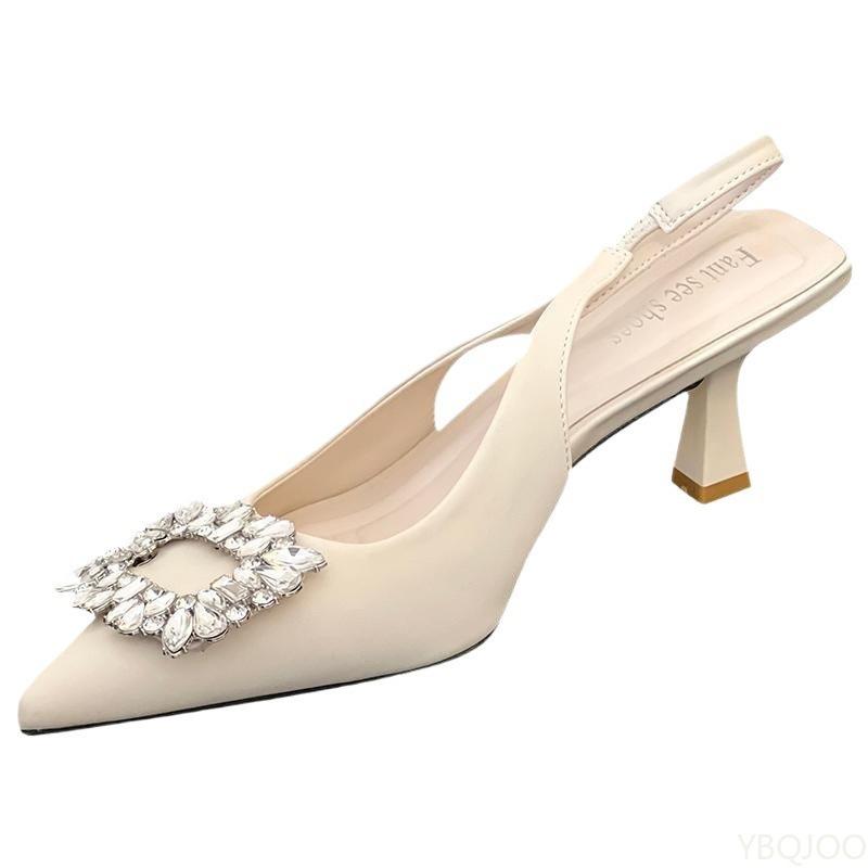 Fashion Women Summer 2025 New Fashionable Versatile Open Head High Heels Shoes Plus Size Ladies Elegant Minimalist Cutout Sandals