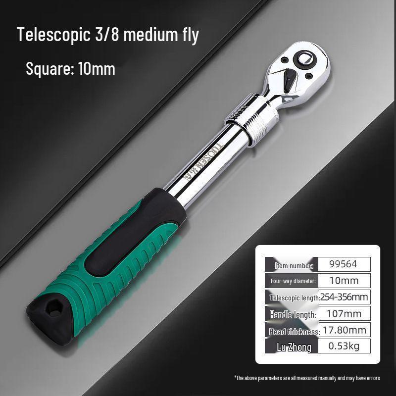 Teleskopische Ratsche Verlängerungsstange - 72 Zähne Schnell Drehmomentschlüssel für Autoreparatur