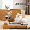 Double-Layer Cat Head Sofa Cat Bed with Scratch Board