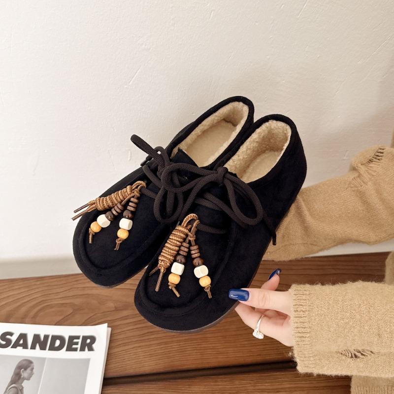 Winter new female kangaroo shoes fleece thickened warm non-slip soft sole Doudou casual shoes cotton shoes