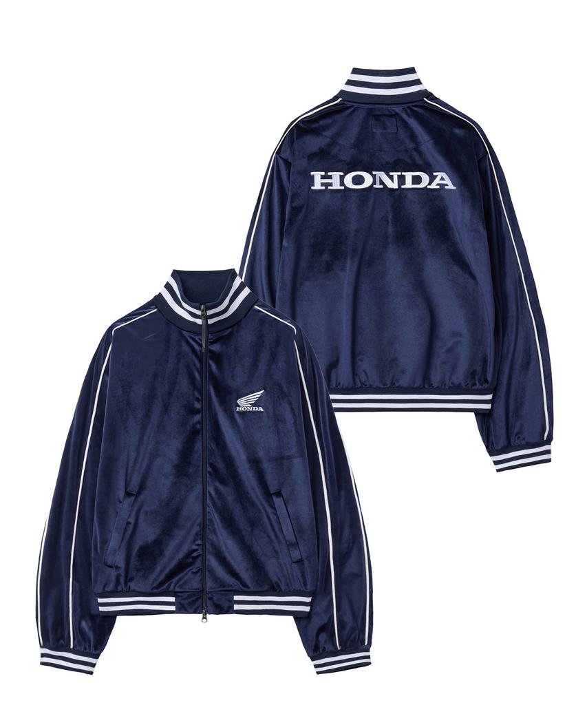 Phyps Motorcycle Velvet Track Jacket Navy