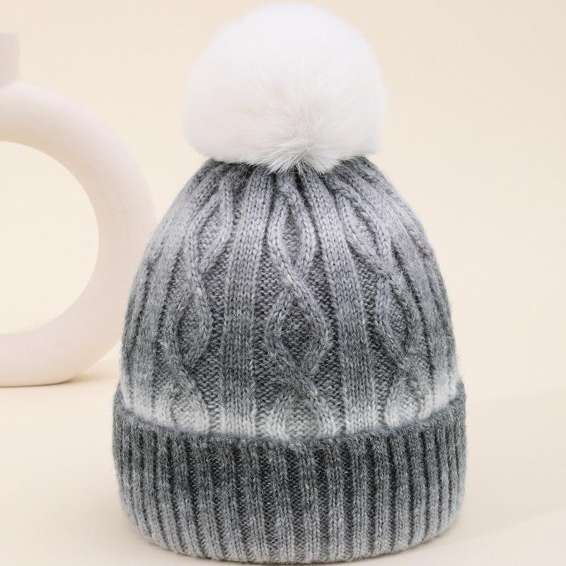 Wintermütze Kinder Winter Neu Samt Outdoor Thermomütze Batik Farbverlauf Wollmütze