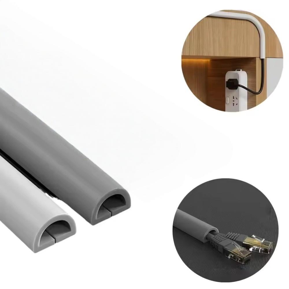 1pc 78.74in/118.11in Self Adhesive Curved Groove Floor Wire Cover Invisible Anti Extrusion Extension Wire Groove Protector