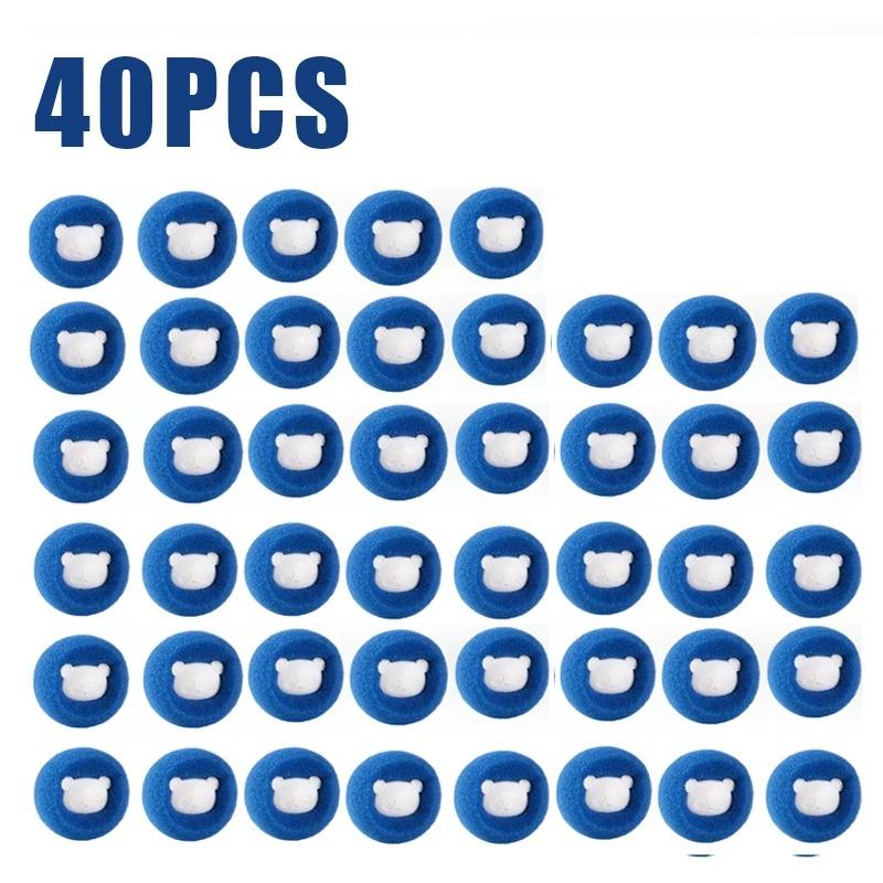 

40шт набор шариков для стирки многоразовая стиральная машина для удаления волос шарики для чистки ворса пуха домашних животных одежда бытовая продукция blue-40pcs
