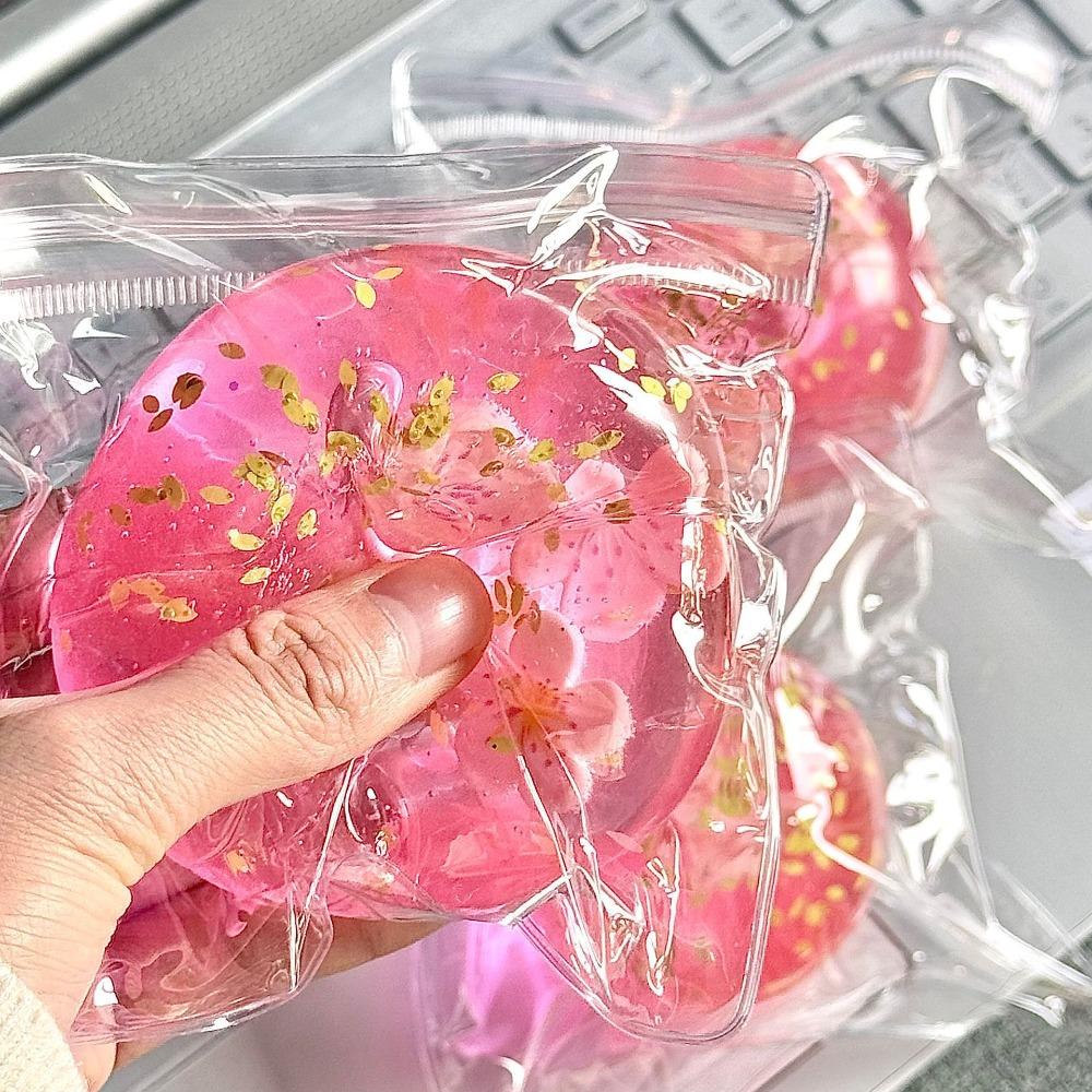 Taba Squishy Pink Cherry Blossoms Stress Balls Sensory Fidget Toy Slow Rise Squishy Toys for Kids and Adults Squeeze Relax Gift