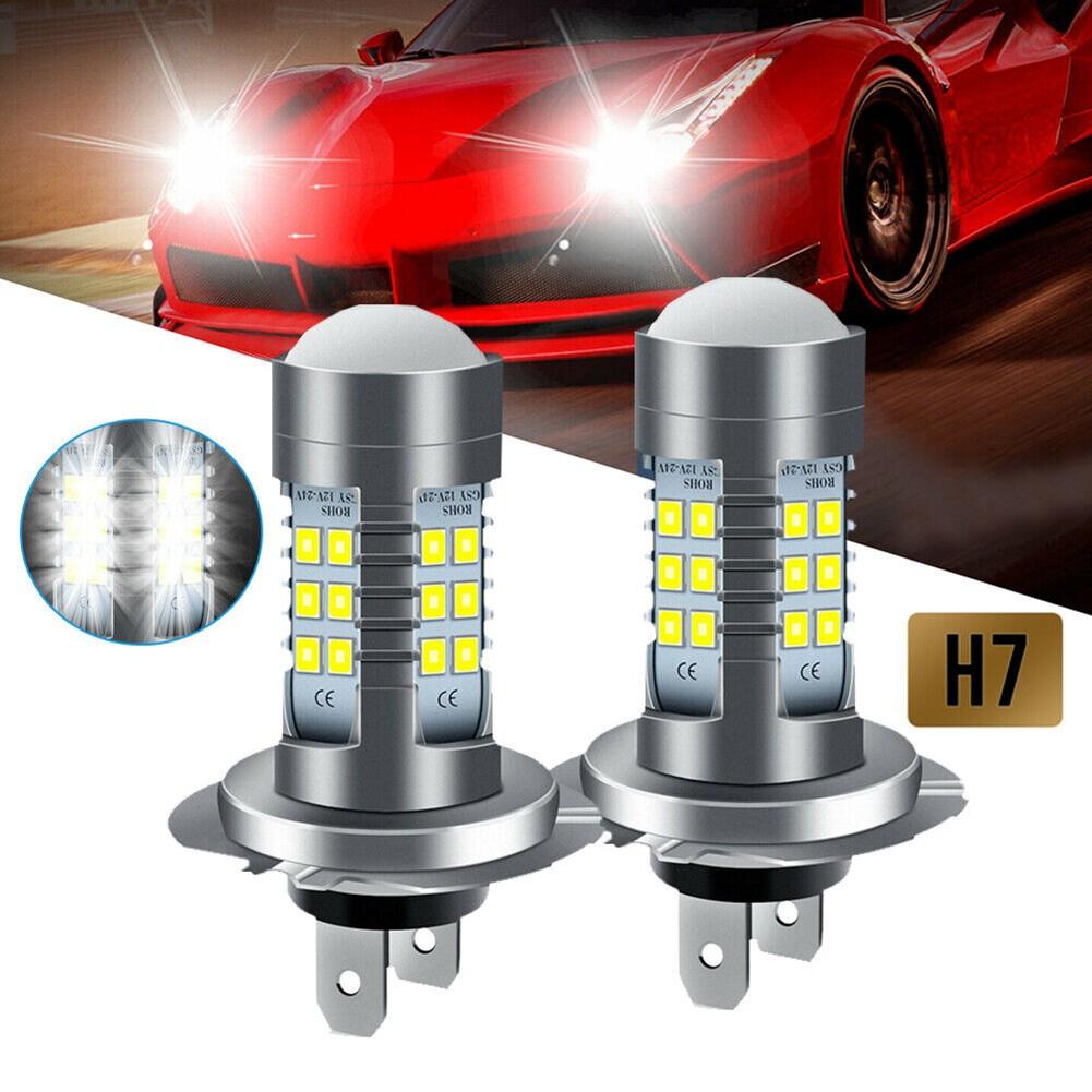 2 Pieces H7 LED Bulbs Kit 8.5*4.0 Cm H7 Super Bright 6000K Waterproof