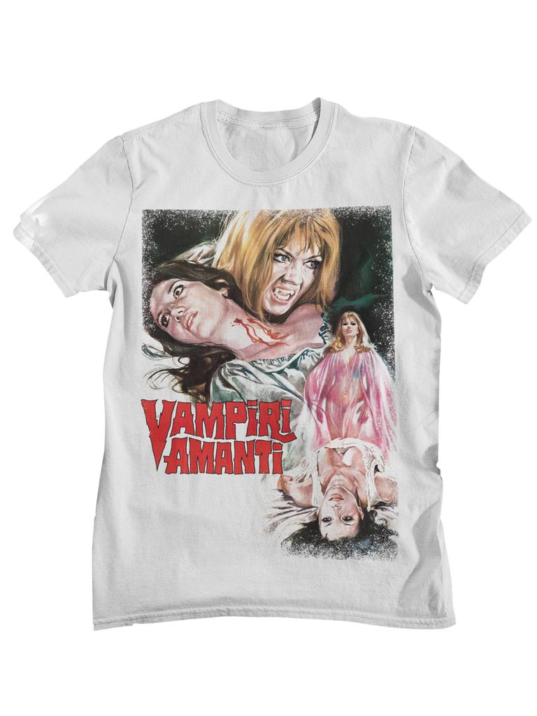 The Vampire Lovers Retro Horror Movie Graphic TShirt Unisex Women Vintage Gothic Cult Classic Casual Cotton Black Tops