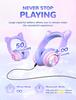 iClever Kids' Bluetooth Headphones, Cat Ear LED Light-Up Wireless Kids Headphones with Volume Limiting (7485 dBA), 45 Hours of Playtime, and Mic for