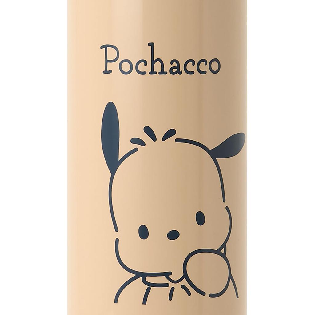 Sanrio Pochacco Stainless Steel Bottle with for Keeps Drinks 470mL Includes Name Direct 095672 Cover, Kids, Cold, Capacity, Space, One-Touch Opening,