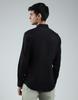 Monte Carlo Mens Solid Black Collar Neck Full Sleeve Shirt