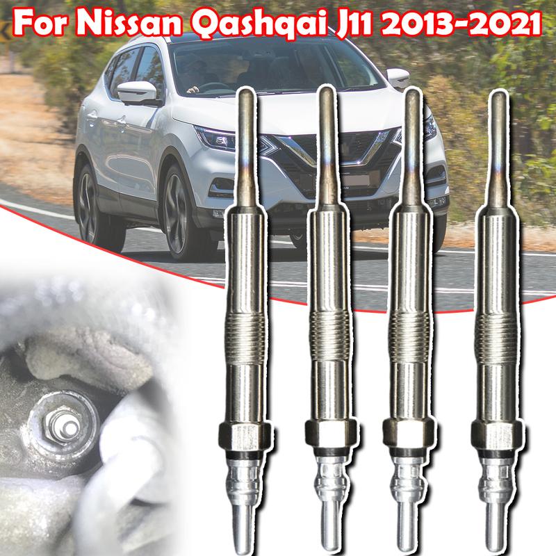 

4 шт. Дизельный отопитель Никелирование Свечи накаливания Для Nissan Qashqai J11 2013 2014 2015 2016 2017 - 1.5DCi 110655687R 8200682592 4PCS
