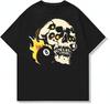 Skull 8 Ball Fire Graphic T-shirt