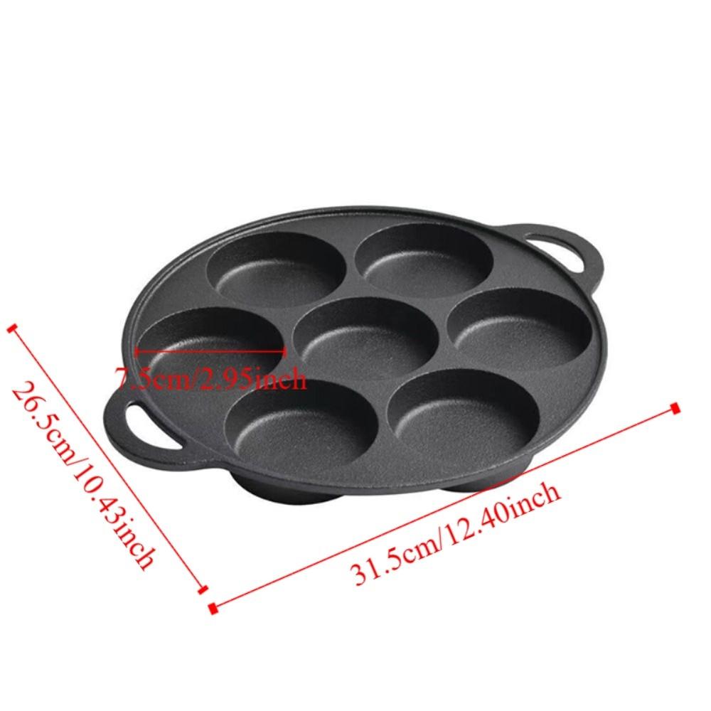 Non-Stick Fried Eggs Pot Efficient Kitchen Frying Pan Cookware 7 Hole Omelette Pan  Commercial
