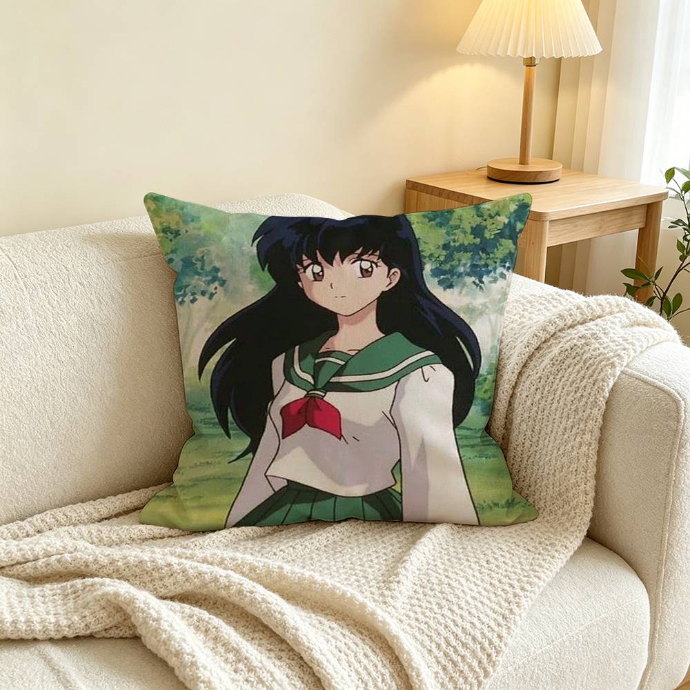 Anime I-Inuyasha Pillow Case Square Double-Sided Sofa Cushion Cover Bedroom Bedside Pillow