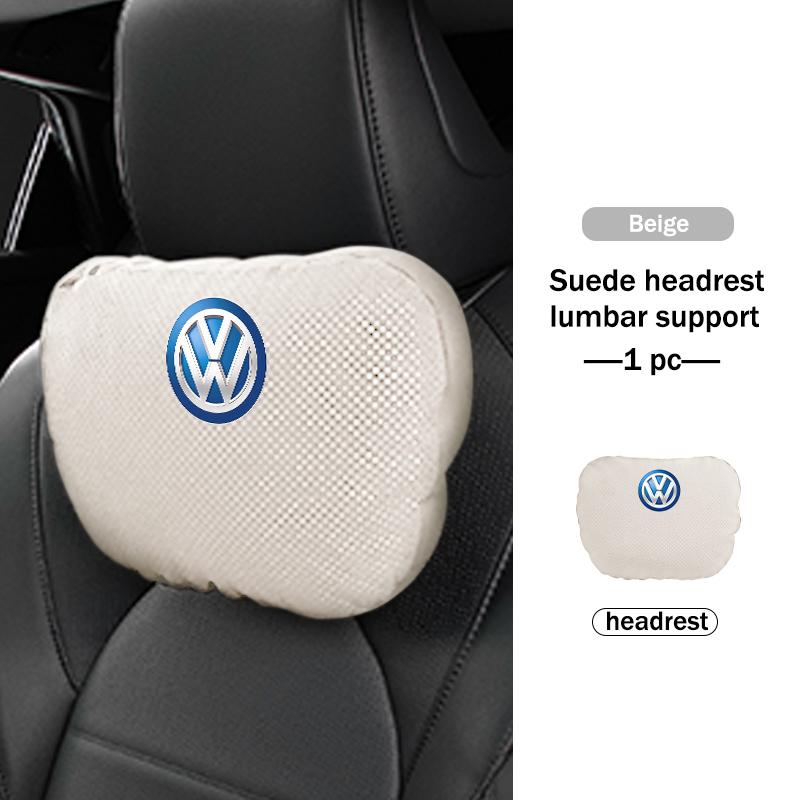 Hub Caps For Volkswagen VW Car Memory Foam Headrest Neck Pillow Protection Lumbar Support Scirocco Passat Polo B5 B6 B7 CC Tigua
